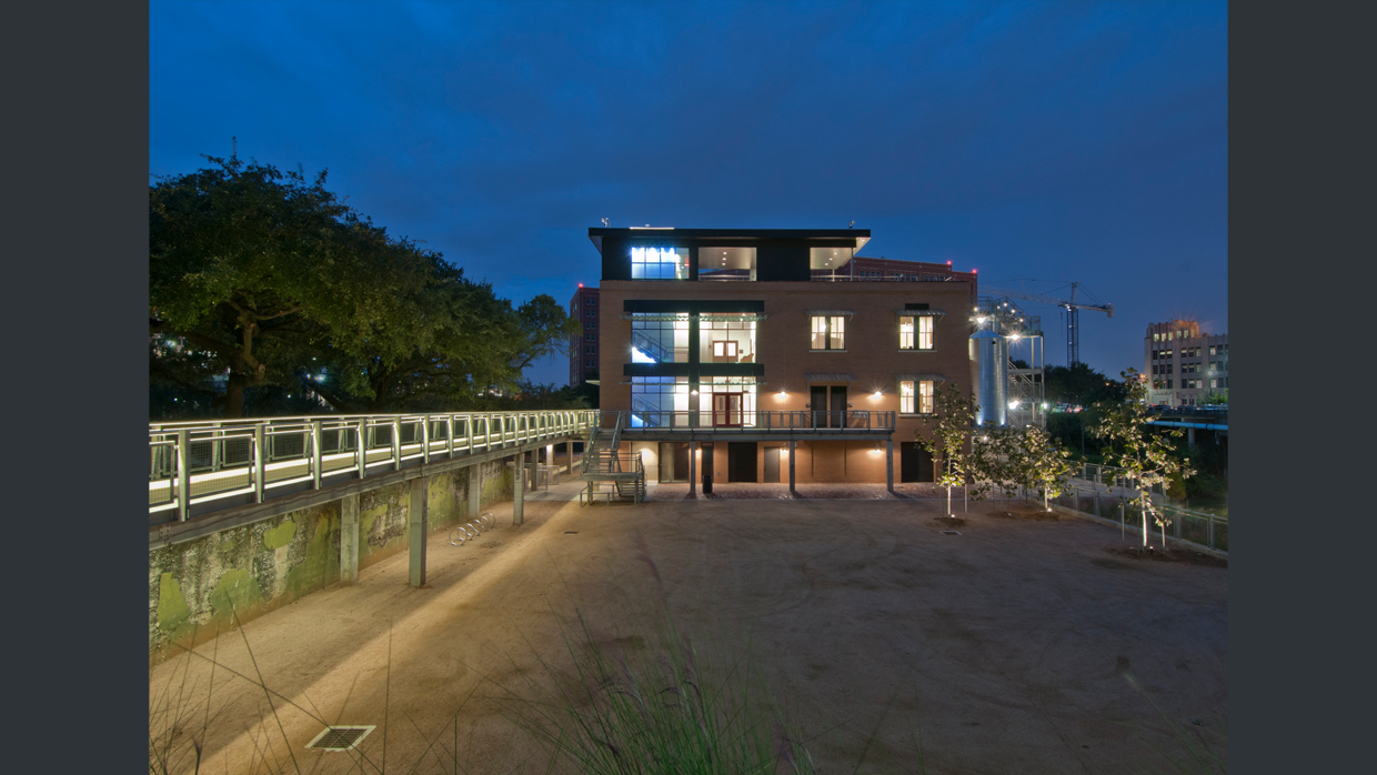 sunset coffee building